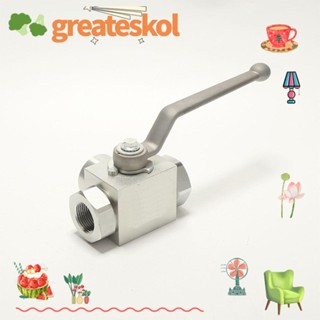 Greateskol บอลวาล์วไฮดรอลิค เหล็กคาร์บอน 3 ทาง ทนทาน 7250 PSI 1/4 นิ้ว KHB3K