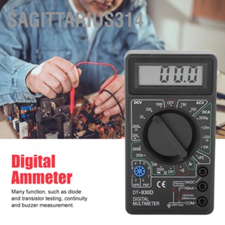 Sagittarius314 DT830D Mini จอแสดงผล LCD มัลติมิเตอร์แบบดิจิตอลโวลต์มิเตอร์แอมป์มิเตอร์ Ohmmeter เครื่องมือทดสอบ