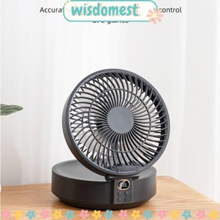 WISDOMEST พัดลมระบายความร้อน แบบติดผนัง 3 ความเร็ว เสียงรบกวนต่ํา พร้อมไฟ LED แบบพกพา สําหรับบ้าน