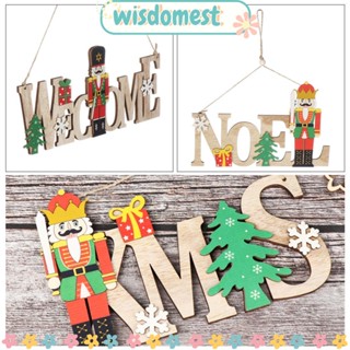 Wisdomest แผ่นไม้ ลาย Welcome Xmas Noel สําหรับประดับตกแต่งต้นคริสต์มาส DIY