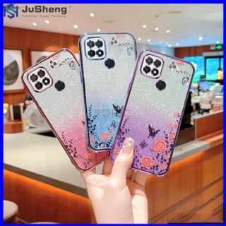 Jusheng เคสโทรศัพท์มือถือ ลายผีเสื้อกระพริบ สําหรับ oppo A15 A15S MMHY