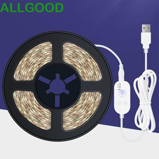 Allgoods แถบไฟ LED เซนเซอร์ตรวจจับการเคลื่อนไหว ความหนาแน่นสูง กันน้ํา งอได้ แบบบางพิเศษ สําหรับตกแต่งโต๊ะ ตู้ไวน์