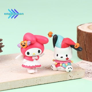 Epmn&gt; ใหม่ ตุ๊กตาฟิกเกอร์ Pachacco My Melody Kuromi Kawaii ของขวัญฮาโลวีน สําหรับตกแต่งบ้าน เค้กวันเกิด