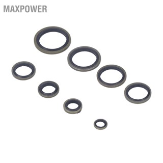 Maxpower 110 ชิ้นซีลน้ำมันเครื่องซักผ้า M6 M8 M10 M12 M14 M16 M18 M20 ยาง Bonded Seal น้ำมันปะเก็นโลหะซีลเครื่องซักผ้า