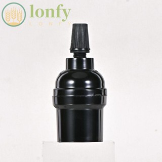 Lonfy ขั้วต่อโคมไฟเบคิไลต์ พลาสติก E27 แนวเรโทร พร้อมสกรู สําหรับบ้าน