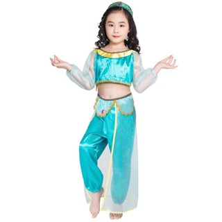 [0709]SZMRP-COS-G Halloween Costume Kindergarten Festival Performance and Show Lamp of Aladdin Children Jasmine Princess Stage Wear Comic  Cosplay Gift  Animation  GOXC