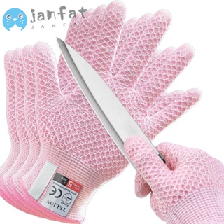 Janfat ถุงมือกันไฟ ทนความร้อนสูง สีชมพู สําหรับทําบาร์บีคิว 2 คู่