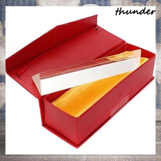 Thunder ปริซึมแก้วใส ทรงสามเหลี่ยม สีรุ้ง พร้อมกล่องสีแดง สําหรับถ่ายภาพ