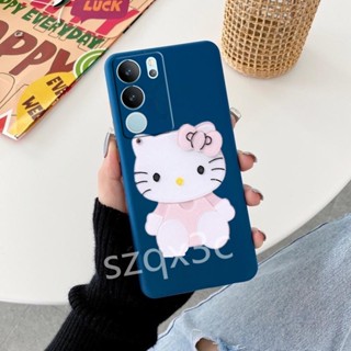 พร้อมส่ง เคสโทรศัพท์มือถือ ซิลิโคนนิ่ม TPU ลายตุ๊กตาเด็กผู้หญิงน่ารัก พร้อมกระจกแต่งหน้า สําหรับ VIVO V29 VIVO Y78 Y27 Y36 V27 V29 5G 4G Y78