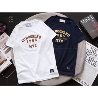 เสื้อยืดแขนสั้น งานปัก&amp;งานป้าย CC-OO NYC ผ้าคอตตอน 100% ทรงตรงใส่ได้ทั้งชาย/หญิง{(SMLXL) No.80