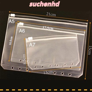 Suchenhd 1/5 ชิ้น พีวีซี จัดเก็บ องค์กร หลวม ใบไม้ พลาสติก ซิปล็อค