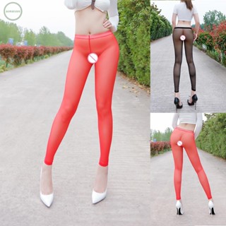 GORGEOUS~Super Thin Sheer Mesh Leggings Womens Stretch Skinny See through Trousers