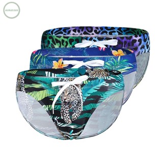 GORGEOUS~Briefs Bulge Pouch Thong Swimwear Beach Surfing Low Waist Printed Summer