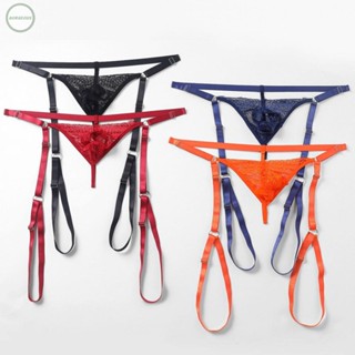 GORGEOUS~Men Underwear Blue/Red/Black/Orange G-String Low Waist Mens Brief Panties