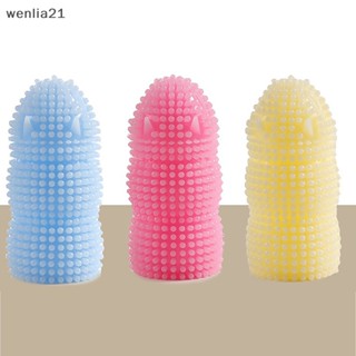 [wenlia21] แปรงสีฟันซิลิโคน ปลอดสารพิษ สําหรับสัตว์เลี้ยง สุนัข แมว