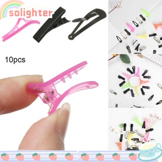 Solighter กิ๊บติดผม รูปตุ๊กตาเจ้าหญิงน่ารัก DIY สําหรับเด็ก 10 ชิ้น