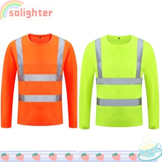 SOLIGHTER เสื้อแจ็กเก็ตสะท้อนแสง สีเหลืองส้ม เพื่อความปลอดภัย สําหรับผู้ใหญ่ จํานวน 2 ชิ้น