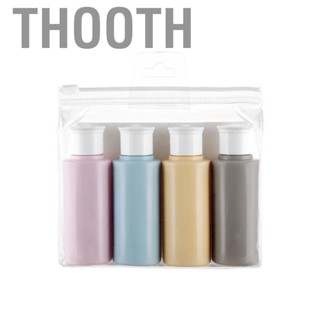 Thooth Travel Dispenser Bottle  Soft Refillable Empty Multi Functional 4pcs 60ml Size Lightweight for Outing