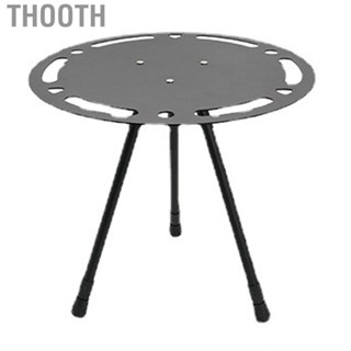 Thooth Outdoor Folding Table  Height Adjustable Aluminum Alloy Detachable Stable Foldable Round for