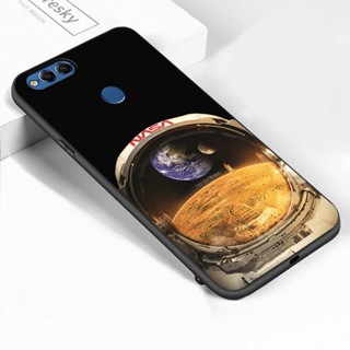 เคสโทรศัพท์ซิลิโคน TPU แบบนิ่ม ลายนักบินอวกาศ กันกระแทก สําหรับ Honor 8A 8C 8 Lite 8X 7X 6X 6C Pro V9 PLAY 8X Y Enjoy Max PLAY Note 10