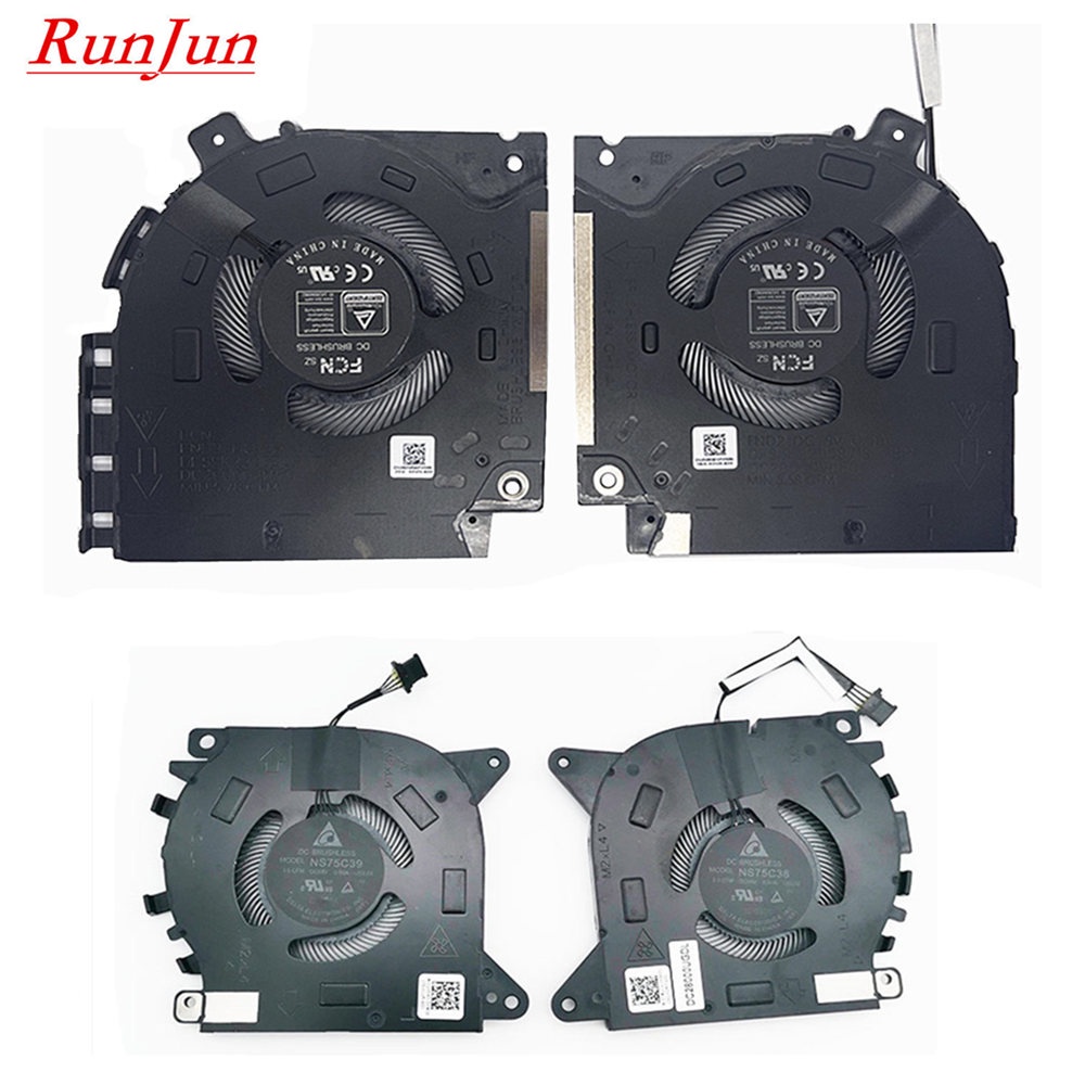 สําหรับ Dell Alienware X15 R1 พัดลมระบายความร้อน P111F P111F001 RTX30 NS75C39 20L03 NS75C38 20L02 07