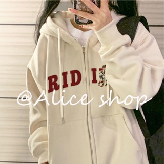 Alice เสื้อกันหนาว เสื้อฮู้ด Korean High-quality ทันสมัย ตัวเหมือนคนชั้นสูง WWY2390OW037Z230911