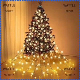 Wattle สายไฟหิ่งห้อย รูปน้ําตก สีขาวอบอุ่น หลากสี สําหรับตกแต่งต้นคริสต์มาส งานแต่งงาน