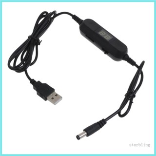 Star สายเคเบิลพาวเวอร์ซัพพลาย 5V USB เป็น 5 5x2 1 มม. 1 5V 3V 4 5V 6V 9V 12V ปรับได้