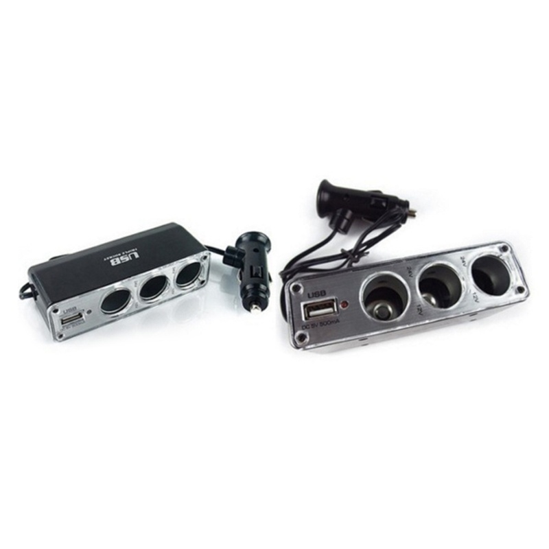 ซ็อกเก็ตขยายที่จุดบุหรี่ไฟฟ้า พร้อมที่ชาร์จ USB สําหรับรถยนต์ - รูปที่ 6