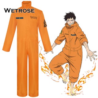 [Wetrose] ชุดคอสเพลย์ Fire Force Shinra Kusakabe No. ชุดคอสเพลย์อนิเมะฮาโลวีน 8 ชุด สําหรับผู้หญิง และผู้ชาย