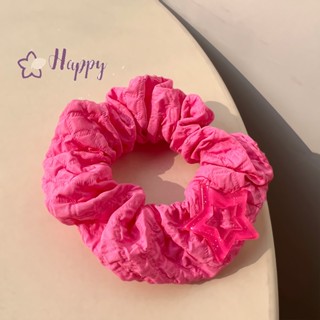 &lt;Happybay&gt; ยางรัดผม ตุ๊กตาบาร์บี้ สีชมพู โบน่ารัก ผ้ากํามะหยี่ขนนิ่ม ขนปุย เครื่องประดับผมหางม้า ของขวัญลดราคา