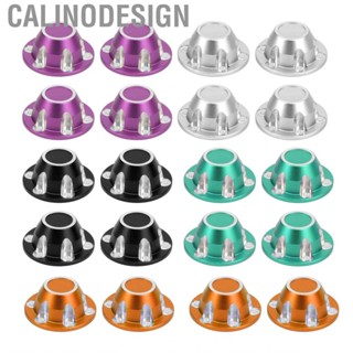 Calinodesign Wheel Hub Cover Aluminum Alloy Hubcaps for 1/6 RC Car