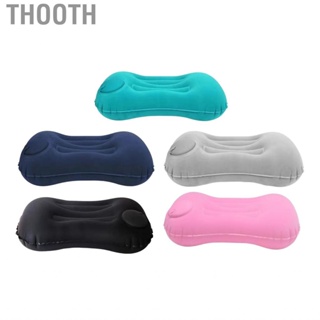 Thooth Inflatable Pillow  Comfortable Camping Ergonomic Flocked Fabric for Hiking