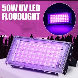 ใหม่ โคมไฟฟลัดไลท์ อัลตราไวโอเลต 50W UV LED กันน้ํา พลังงานสูง สําหรับงานปาร์ตี้ ดีเจ บ้าน