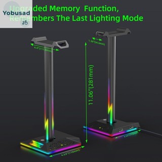 [Yobusad.th] Eb01-b Rgb ที่แขวนหูฟังเกมมิ่ง ABS รองรับ USB