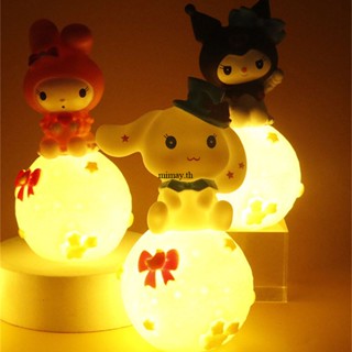 Sanrio Led Night Light Kuromi Cinnamoroll ไฟชาร์จ Moon Sleep Light mimay