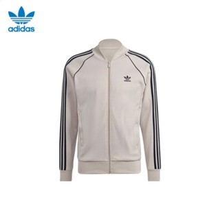 【พร้อมส่ง】 Adidas ของแท้ 100% เสื้อแจ็กเก็ต แขนยาว ปักลายโลโก้ สามแถบ สําหรับผู้ชาย และผู้หญิง IL2495