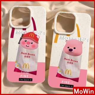 Mowin - เข้ากันได้สำหรับ เคสไอโฟน เคสไอโฟน11 เคส iphone 11 กรณีเป็นมิตรกับสิ่งแวดล้อมสีขาวกรณีนุ่มปกป้องกล้องกันกระแทกน่ารักสีชมพู Beaver เข้ากันได้กับ iPhone 14 13 PRO MAX 12 11 XR XS 7Plus 8 PLUS