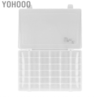 Yohooo Parts Storage Box Bead Container 36 Grids Adjustable Dividers PP Transparent Clean Multi Use Sturdy for Craft
