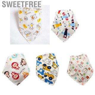 Sweetfree Baby  Cotton Triangle Burp Cloth Double Layer Snap Button Pretty Pattern for Toddler