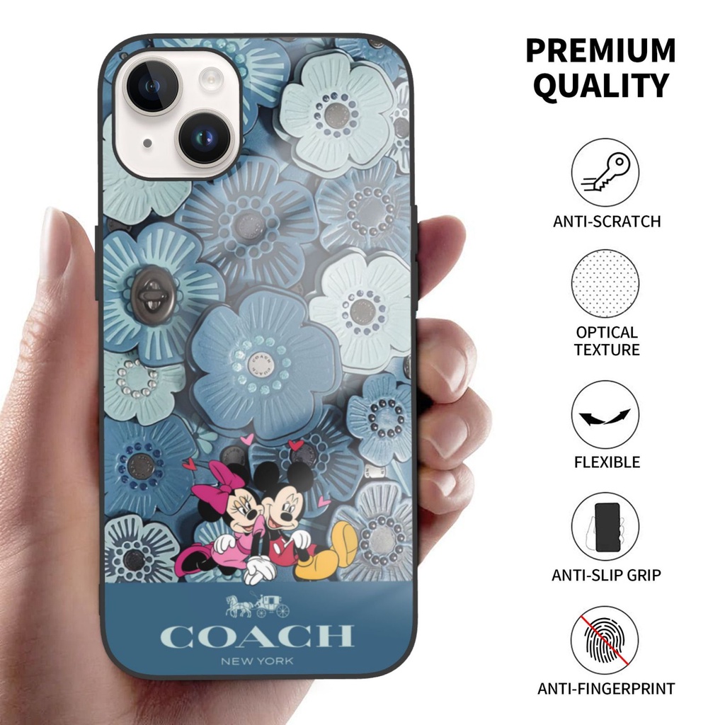 C0ach แฟชั่นสไตล์ใหม่ประณีตโทรศัพท์มือถือกรณีฝาครอบป้องกันสําหรับ IPhone 16 15 13 14 12 Pro Max