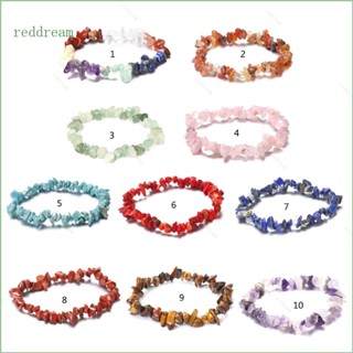 Redd สร้อยข้อมือคริสตัล หินธรรมชาติ ทรงไม่สมมาตร ชิปอเมทิสต์ อควารีน เครื่องประดับ สําหรับผู้หญิง