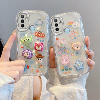 เคสโทรศัพท์มือถือแบบนิ่ม tpu ใส ลายตุ๊กตาหมีน้อยเมฆ พร้อมตุ๊กตาหมี สําหรับ OPPO A53 A53 2020