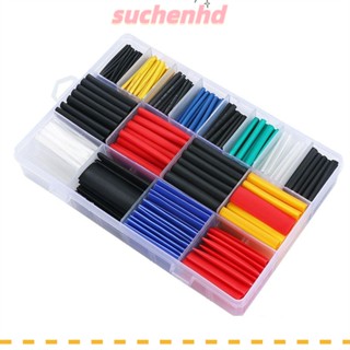 Suchenhd ท่อหดความร้อน 11 ขนาด 2:1 6 สี 580 ชิ้น