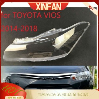 Xinfan ฝาครอบไฟหน้า เลนส์ไฟหน้า แบบเปลี่ยน สําหรับ TOYOTA VIOS 2014 2015 2016 2017 1 ชุด