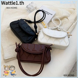 Wttle กระเป๋าสะพายไหล่ สะพายข้าง หนัง PU สีพื้น แฟชั่น