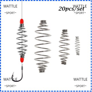 Wattle อุปกรณ์กรงให้อาหารปลาคาร์พ แบบสปริง 20 ชิ้น