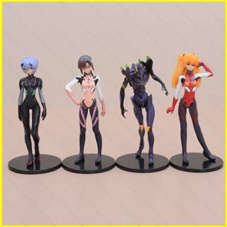 ใหม่ โมเดลฟิกเกอร์ EVA Asuka Ayanami Rei Mari EVANGELION-01 ของขวัญ สําหรับตกแต่งบ้าน 4 ชิ้น