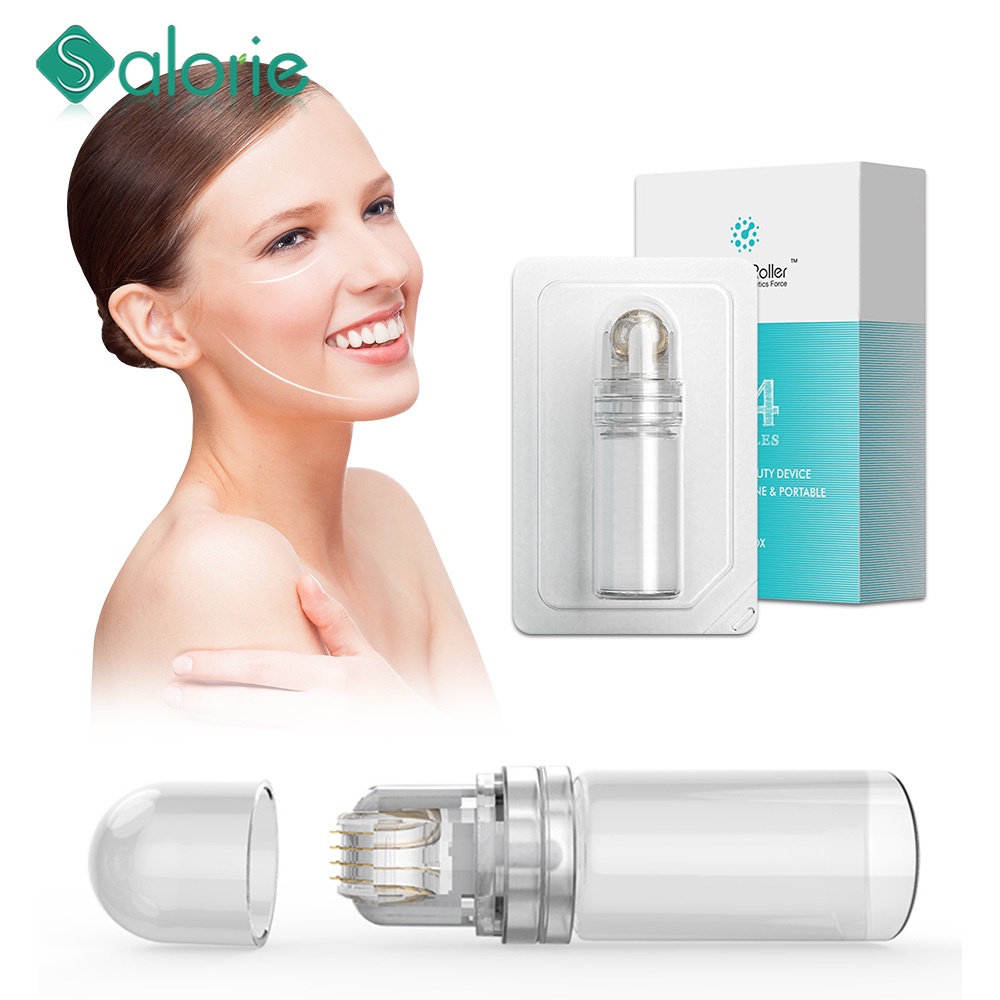 Salorie Hydra 20Pin ไมโครไทเทเนียม เคล็ดลับ Derma ดูแลผิว ต่อต้านริ้วรอย ขวดแสตมป์เซรั่ม ใช้ซ้ําได้ ลูกกลิ้งบํารุงผิวหน้า