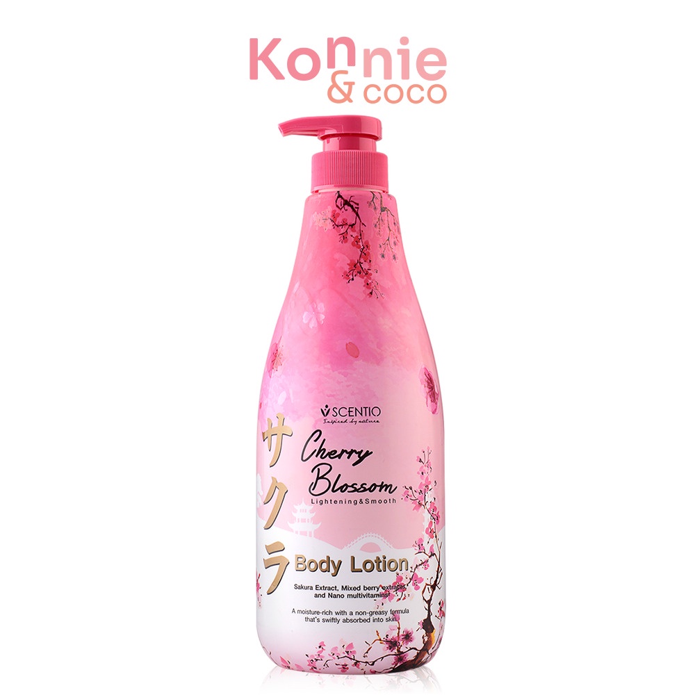 Beauty Buffet Scentio Cherry Blossom Lightening Smooth Body Lotion 700ml โลชั่นบำรุงผิว.